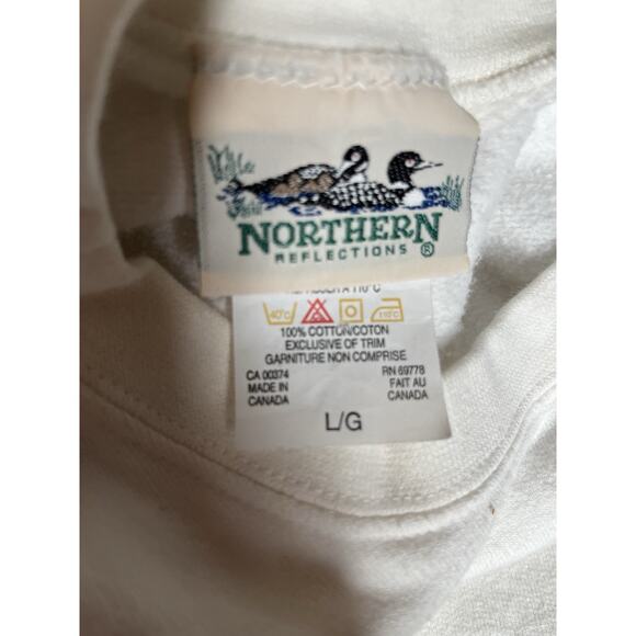Northern Reflections Sweatshirt Scottie Dog Armchair Appliques Sz L 90s USA - Picture 7 of 9
